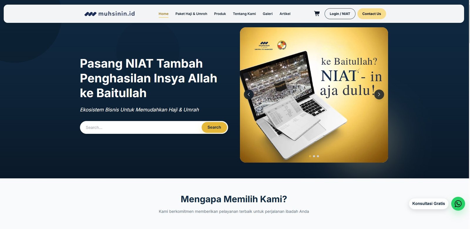 Muhsinin.id – Website Bisnis Travel Umroh & Wisata Religi